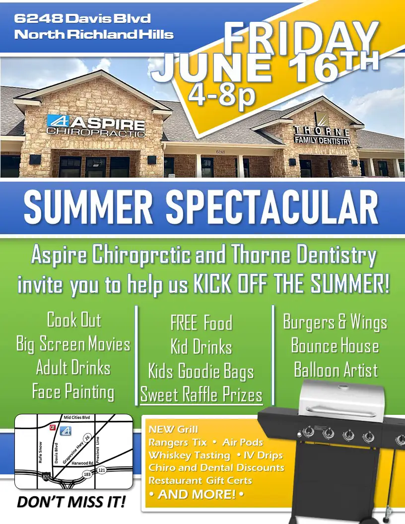 Chiropractic North Richland Hills TX Summer Spectacular Event